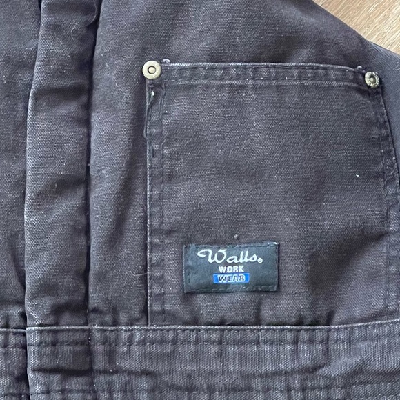 Walls Work Wear Insulated Black Men Size Large Short Used - Picture 3 of 12